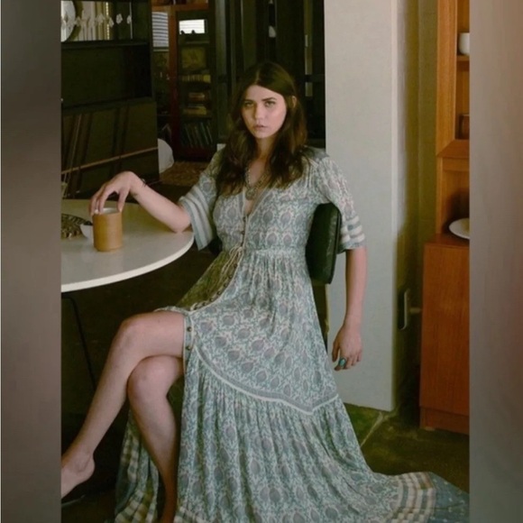 Spell and the Gypsy teal Oracle button through maxi dress - Picture 4 of 4